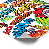 Fun Retro Comic Book Pop Art Sound Poster (Hoek)