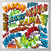 Fun Retro Comic Book Pop Art Sound Poster (Voorkant)