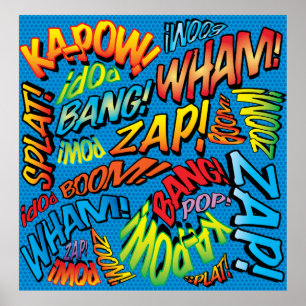 Fun Retro Comic Book Pop Art Sound Poster