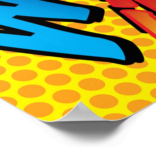 Fun Retro Comic Book Pop Art Sound Poster (Hoek)