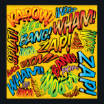 Fun Retro Comic Book Pop Art Sound Poster<br><div class="desc">Een leuk,  cool en trendy retro-stripverhaal pop-geïnspireerd design dat de grillen,  zap,  pow in je leven zet. Het perfecte cadeau voor superhelden,  vrienden,  familie of als een traktatie voor jezelf. Ontworpen door: ComicBookPop© op www.zazzle.com/comicbookpop*</div>