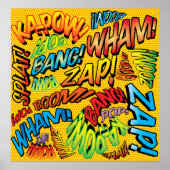 Fun Retro Comic Book Pop Art Sound Poster (Voorkant)