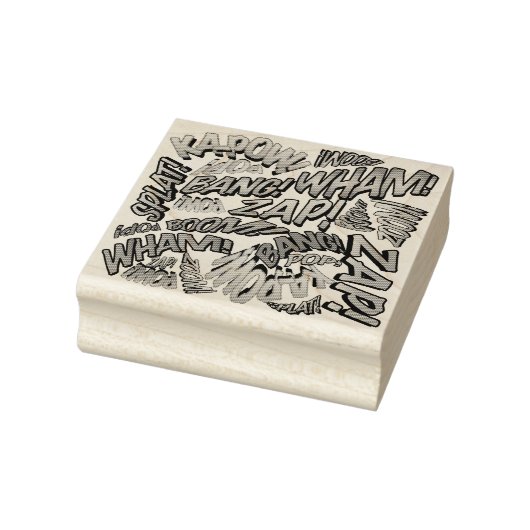 Fun Retro Comic Book Pop Art Sound Rubberstempel (Stempel)