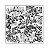 Fun Retro Comic Book Pop Art Sound Rubberstempel (Afrduk)