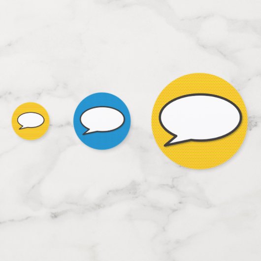 Fun Retro Comic Book Speech Bubble Confetti (Voorkanten)