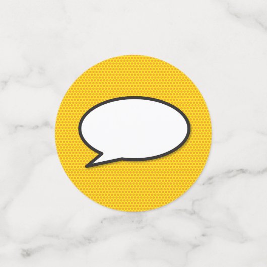 Fun Retro Comic Book Speech Bubble Confetti (Kleine voorkant)