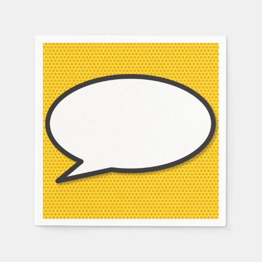 Fun Retro Comic Book Speech Bubble Servetten (Voorkant)