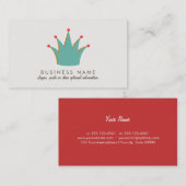 Fun Retro Crown Visitekaartjes (Voorkant / Achterkant)