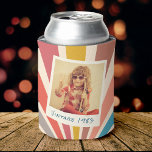Fun Retro Custom 2 Photo Birthday  Blikjeskoeler<br><div class="desc">De Fun Retro Custom 2 Photo Birthday 70s sunburst disco koelbox is het perfecte accessoire voor iedereen die een aanraking van flair aan zijn volgende partij of samenkomst wil toevoegen. Deze koelbox is voorzien van een kleurrijk zonnig disco-ontwerp geïnspireerd door de levendige tinten en funky patronen van de jaren zeventig....</div>