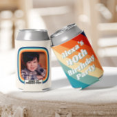 Fun Retro Custom 40th Birthday  Photo Blikjeskoeler