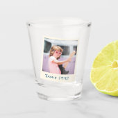 Fun Retro Custom Birthday Vintage Photo Shot Glas (Voorkant)