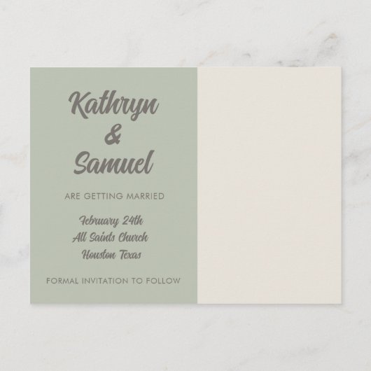 Fun Retro De datum Briefkaart Sjabloon opslaan (Achterkant)