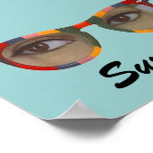 Fun Retro Discreet Surprise Party Poster (Hoek)