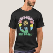 Fun Retro Easter Is For Jesus Silly Rabbit  1 T-shirt (Voorkant)