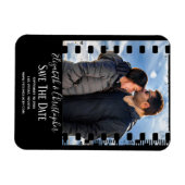 Fun Retro  FIlm Photo Save the DATE Magneet (Horizontaal)