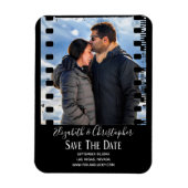 Fun Retro  FIlm Photo Save the DATE Magneet (Verticaal)