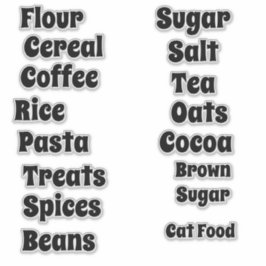 Fun Retro Font Pantry Vinyl Sticker