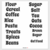 Fun Retro Font  Pantry Vinyl Sticker (Vel)