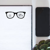 Fun Retro Glasses Custom Name Ex Libris Library Zelfinktende Stempel