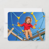 Fun Retro Groovy Alien Kinder Foto bedankt voor je (Achterkant)