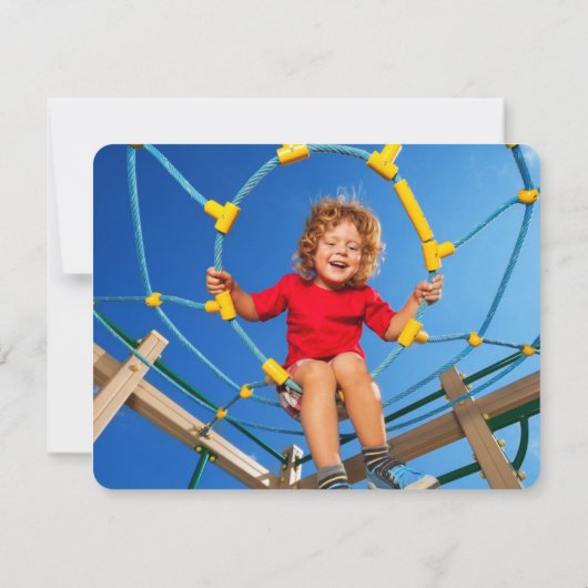 Fun Retro Groovy Alien Kinder Foto bedankt voor je (Achterkant)