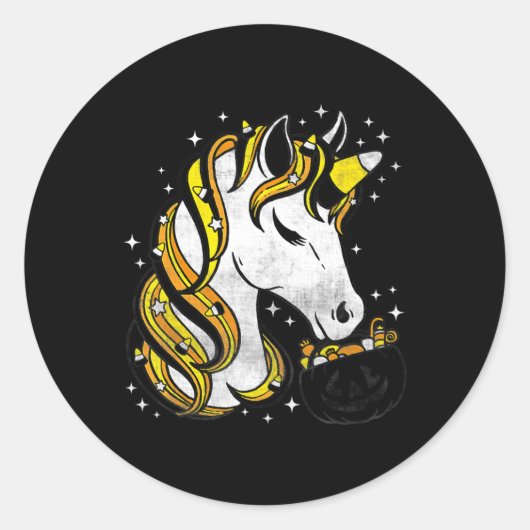 Fun Retro Halloween Gifts Boonicorn Ghost Cute Can Ronde Sticker (Voorkant)