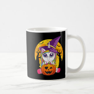 Fun Retro Halloween Gifts Cute Witchy Unicorn Girl Koffiemok