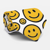 Fun Retro Happy Smiling Face Neck Tie Stropdas (Opgerold)