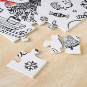 Fun Retro Kerstmis Legpuzzel (Zijkant)