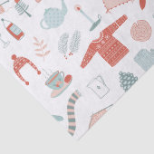 Fun Retro Kerstmis Tissuepapier (Detail)