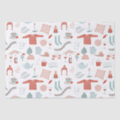 Fun Retro Kerstmis Tissuepapier (Voorkant)