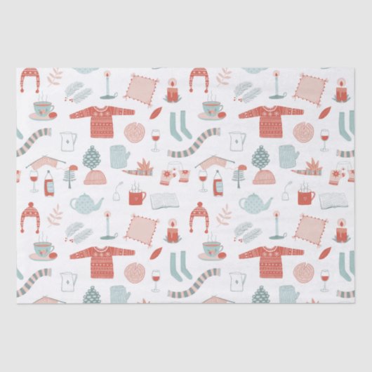 Fun Retro Kerstmis Tissuepapier (Voorkant)