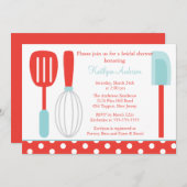 Fun Retro Kitchen Bridal Shower Kaart (Voorkant / Achterkant)