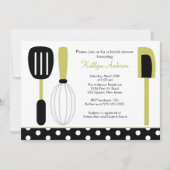 Fun Retro Kitchen Bridal Shower - Uitnodiging groe (Voorkant)