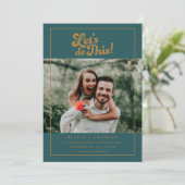 Fun Retro Let's doen deze foto Save The Date (Staand voorkant)