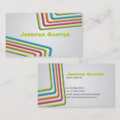 Fun Retro Lines - Stijl 1 Visitekaartje (Voorkant / Achterkant)