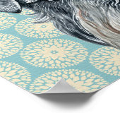 Fun Retro Mittelschnauzer Bathroom Wallpaper Joke Poster (Hoek)