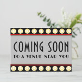 Fun Retro  Movie Marquee Binnenkort foto Save The Date (Staand voorkant)