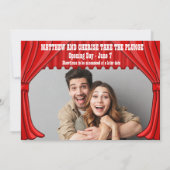Fun Retro  Movie Marquee Binnenkort foto Save The Date (Achterkant)