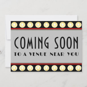Fun Retro  Movie Marquee Binnenkort foto Save The Date