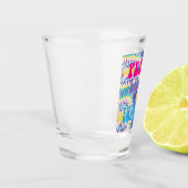 Fun Retro Peace Love & Retirement with Tie Dye Shot Glas (Links)