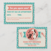 Fun Retro Pet Groomer Appointcard Afsprakenkaartje (Voorkant / Achterkant)