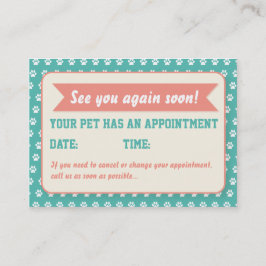 Fun Retro Pet Groomer Appointcard Afsprakenkaartje