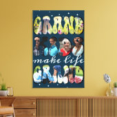 Fun Retro Photo Collage Quote voor grootouders Canvas Afdruk (Insitu (Woonkamer))