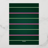 Fun Retro Pink Green Neon Happy Nieuwjaar Folie Feestdagenkaart (Achterkant)