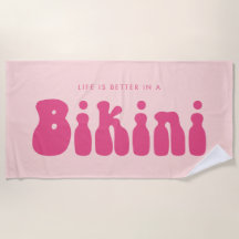 Fun Retro Pink Life is beter in een Bikini-zomer