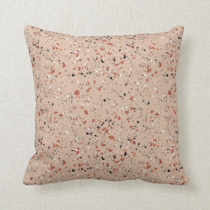 Fun Retro Pink Terrazzo Pattern Kussen