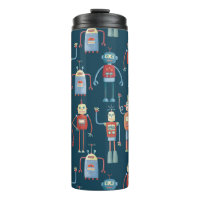 Fun Retro Robot Pattern