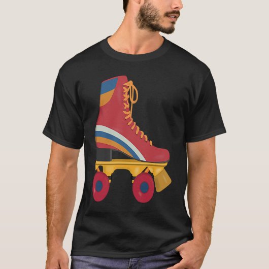 Fun Retro Roller Skating 70s 80s Derby Skate Party T-shirt (Voorkant)
