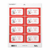 Fun retro-schort uit de keuken van voedseletikette etiket (Full Sheet)